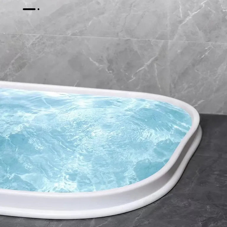 Flexible TPE bathroom water blocking strip in black, grey, or white.