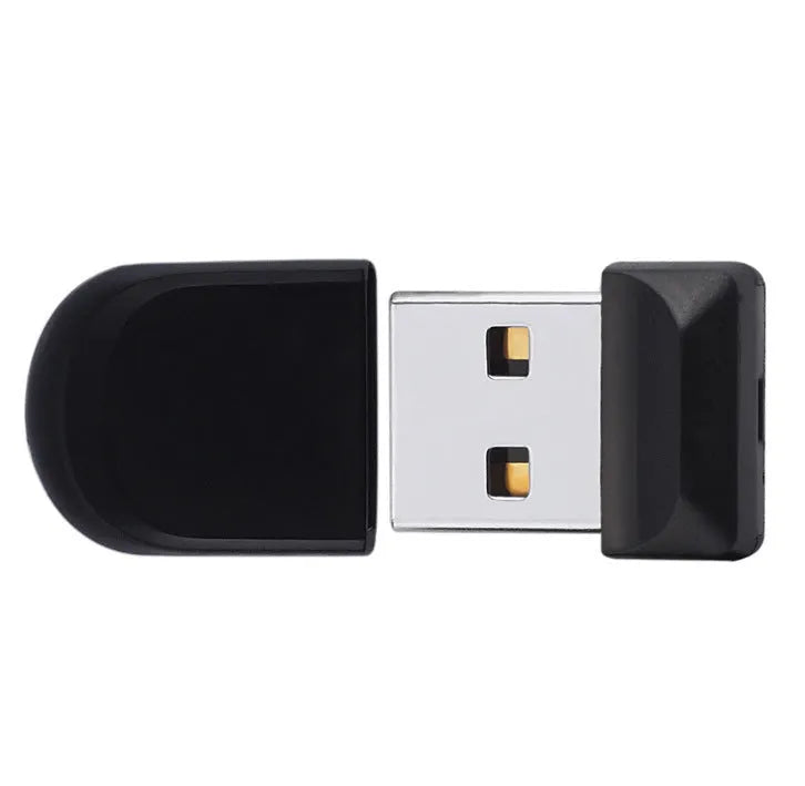 Mini U Disk black flash drive portable storage media simple solid colour design