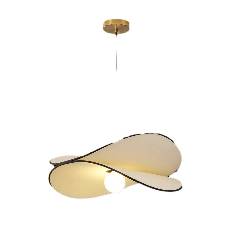 French style artistic chandelier pendant light with fabric potato chip shades