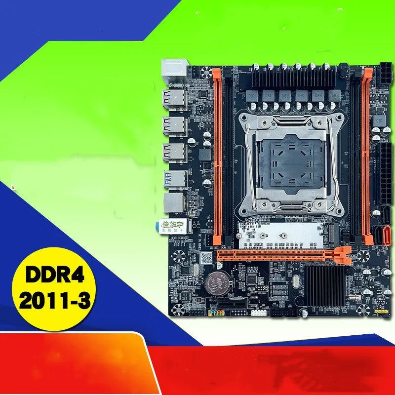 X99 M-ATX computer motherboard with DDR4 slots, LGA2011-3 socket, B85 chipset, 214x186mm, various ports and slots