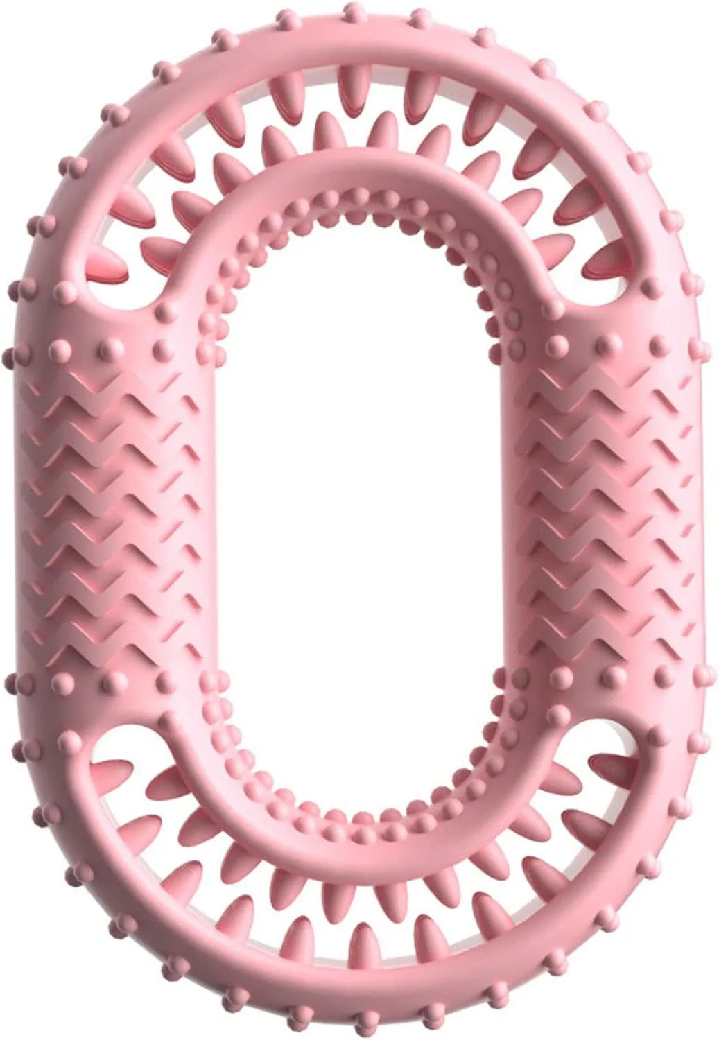 Blue O-ring shaped dog chew toy for aggressive chewers and teeth cleaning