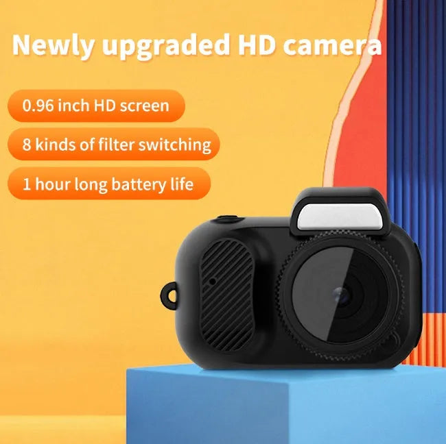 Black Y3000 HD outdoor sports camera with 0.96-inch screen showing compact size.