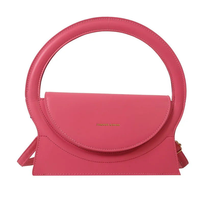 Women's PU leather messenger bag with phone compartment in black colour