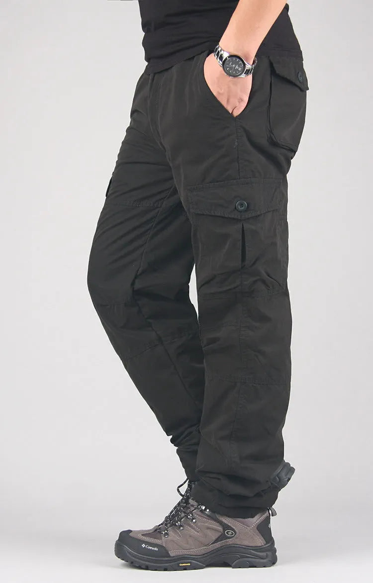 Men's thick velvet overalls with wool lining in stone-washed cotton fabric