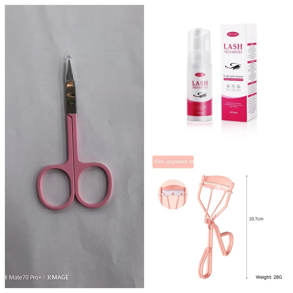 60ml lash shampoo mousse in 3.7cm diameter tube for eyelash cleaning