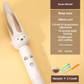 Beige anion automatic hair curler with negative ion technology and hair stick accessory for lazy curly hair styling