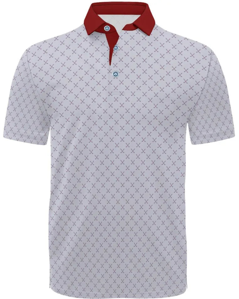 European fit men's short sleeve mesh t-shirt with 3D printed Japanese retro pattern and zipper decoration