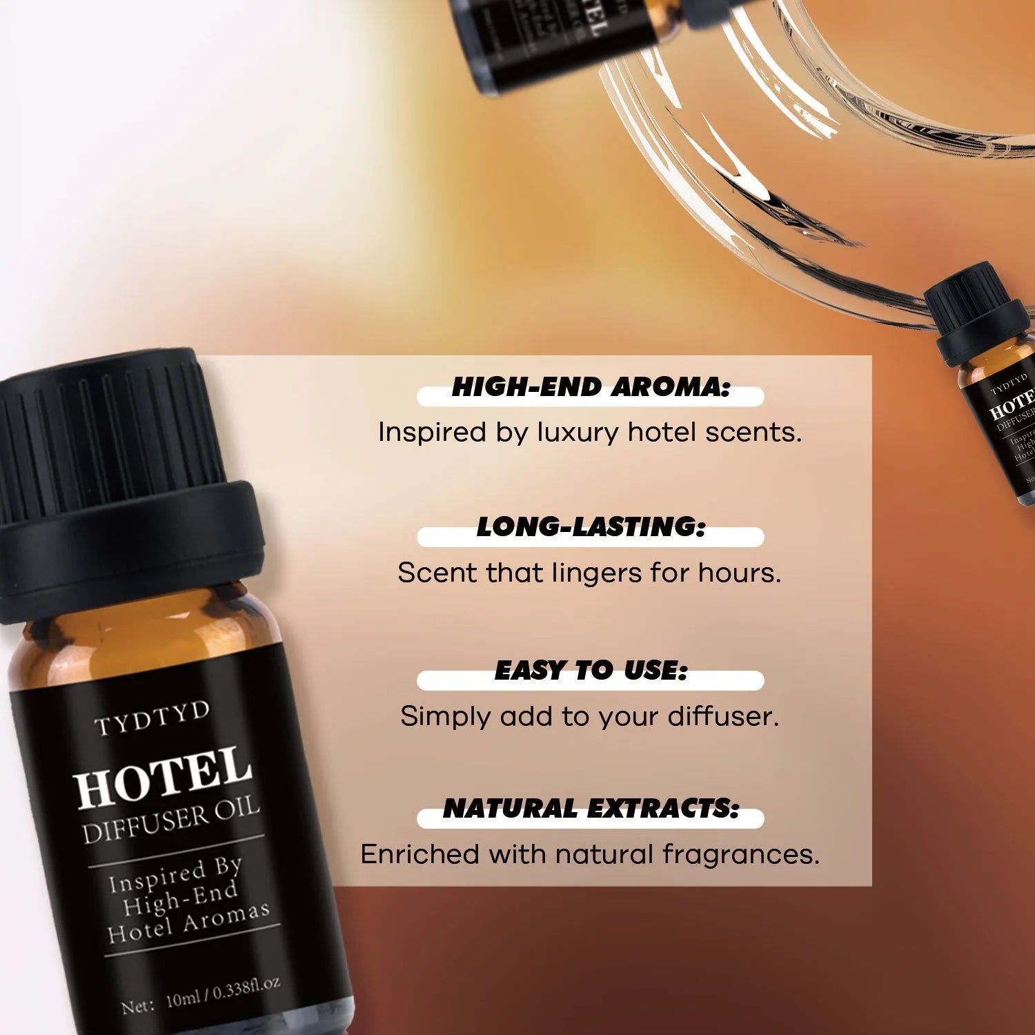 10ml bottle of natural plant fragrance essential oil for universal skin type use