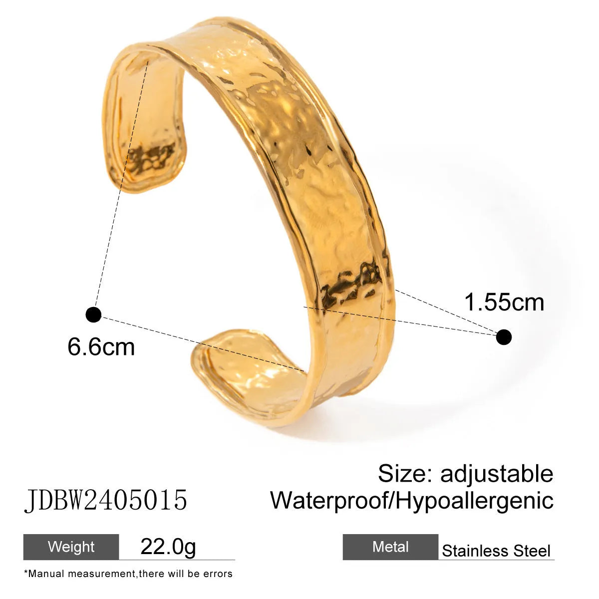 Stainless steel wings ring with open front design and electroplated metallic finish.