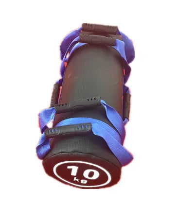 Flat white PVC fitness training sandbag for weight lifting and gym exercises
