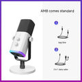 Dynamic noise reduction microphone in black, pink or white with matching bracket and complete accessory package