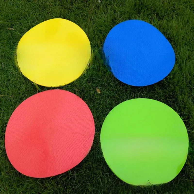 Football training landmark pad disc in bright colours showing 23cm diameter for target practice