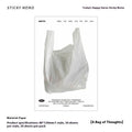 Today's Happy Series non-adhesive sticky notes pad with 30 pages of writing paper in transparent white, hot milk, toast, and bag of worries designs, size 120x80mm.