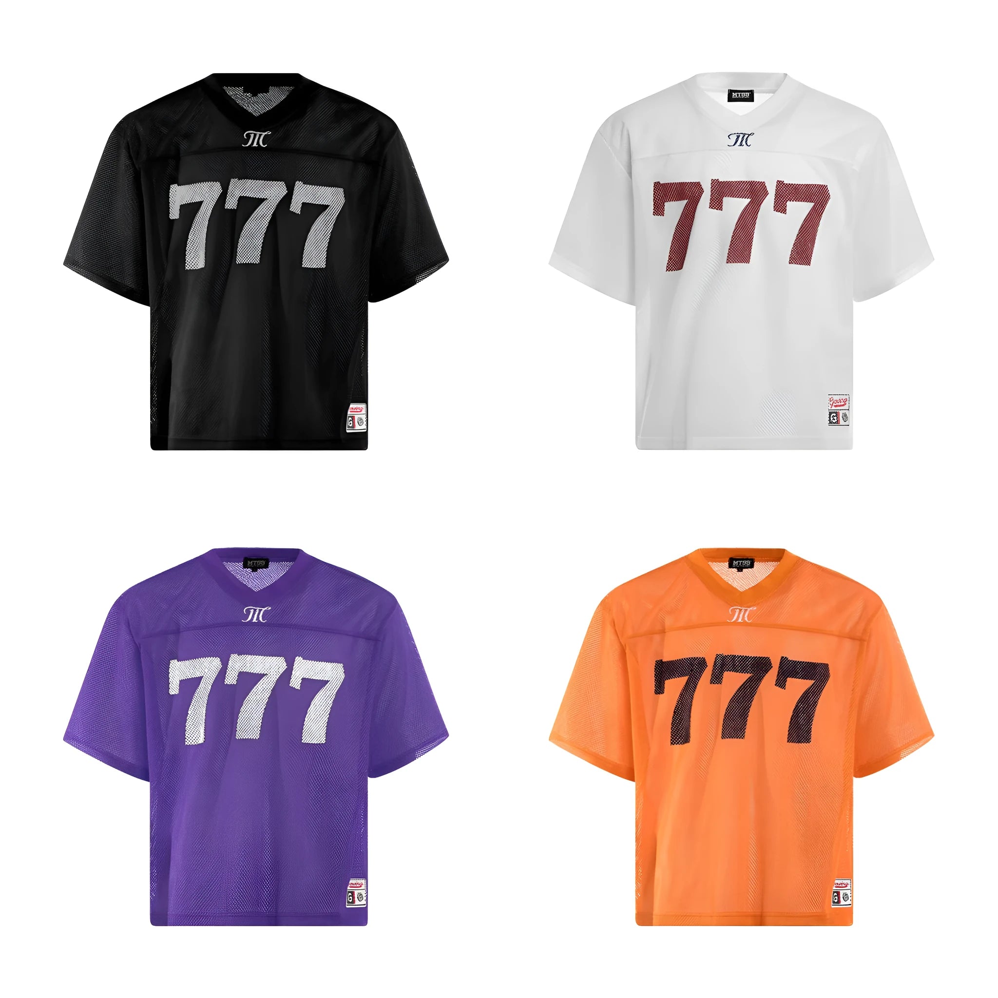 Retro style loose summer T-shirt in black, shown front-on on a hanger.