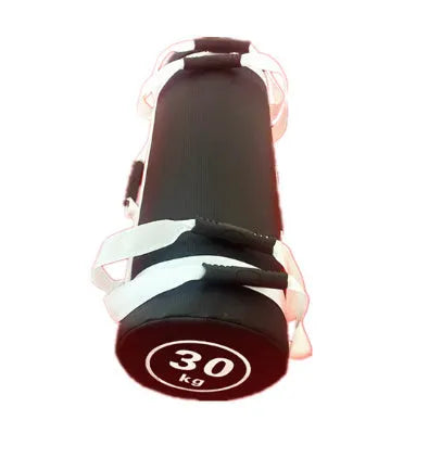 Flat white PVC fitness training sandbag for weight lifting and gym exercises