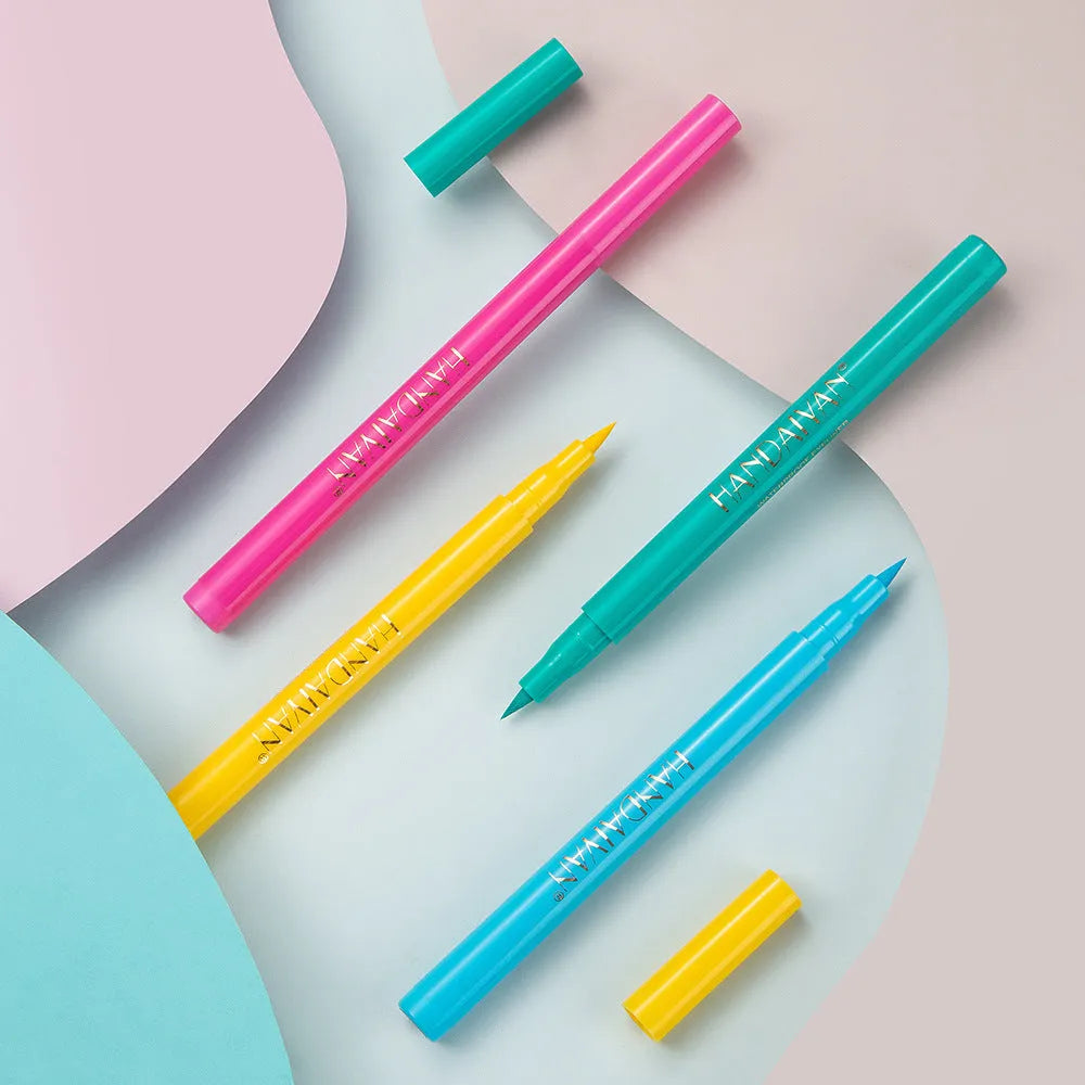 Matte liquid eyeliner set of 12 colours in waterproof formula for eye makeup