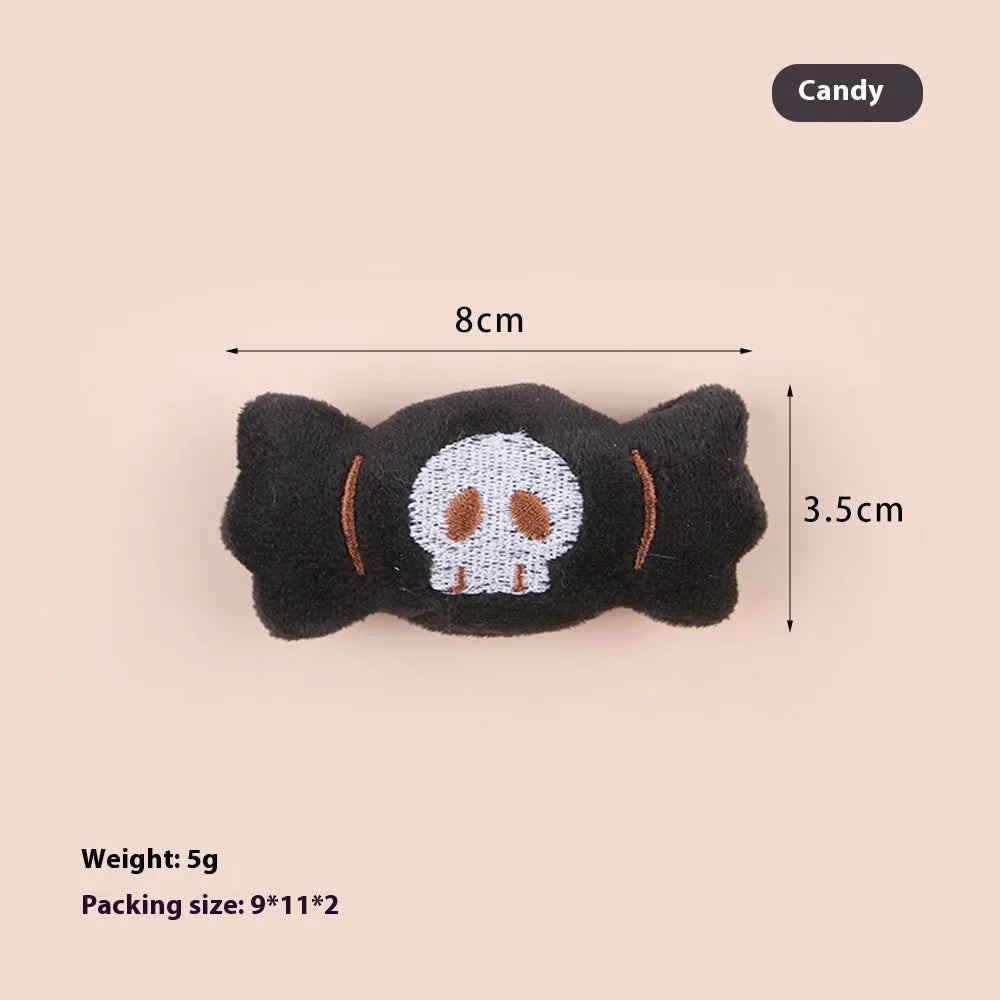 Small plush cat teaser toy in candy and eyes designs for interactive play with cats
