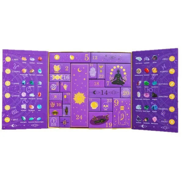 Crystal Halloween countdown gift box measuring 33.5cm by 30.5cm by 5cm