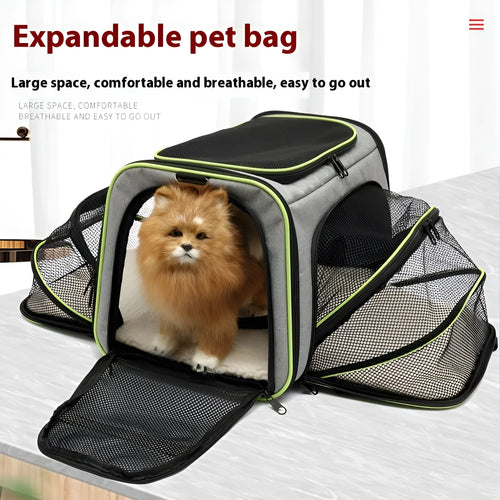 600D cation polyester cat carrier bag in small and large sizes with medium-soft hardness