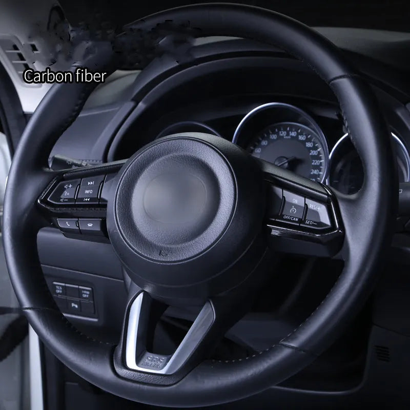 Aluminium alloy steering wheel button decorative stickers in red silver blue colours