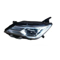 Replacement car headlight with black ABS housing and nine-line lens pattern for 2018-2021 models.