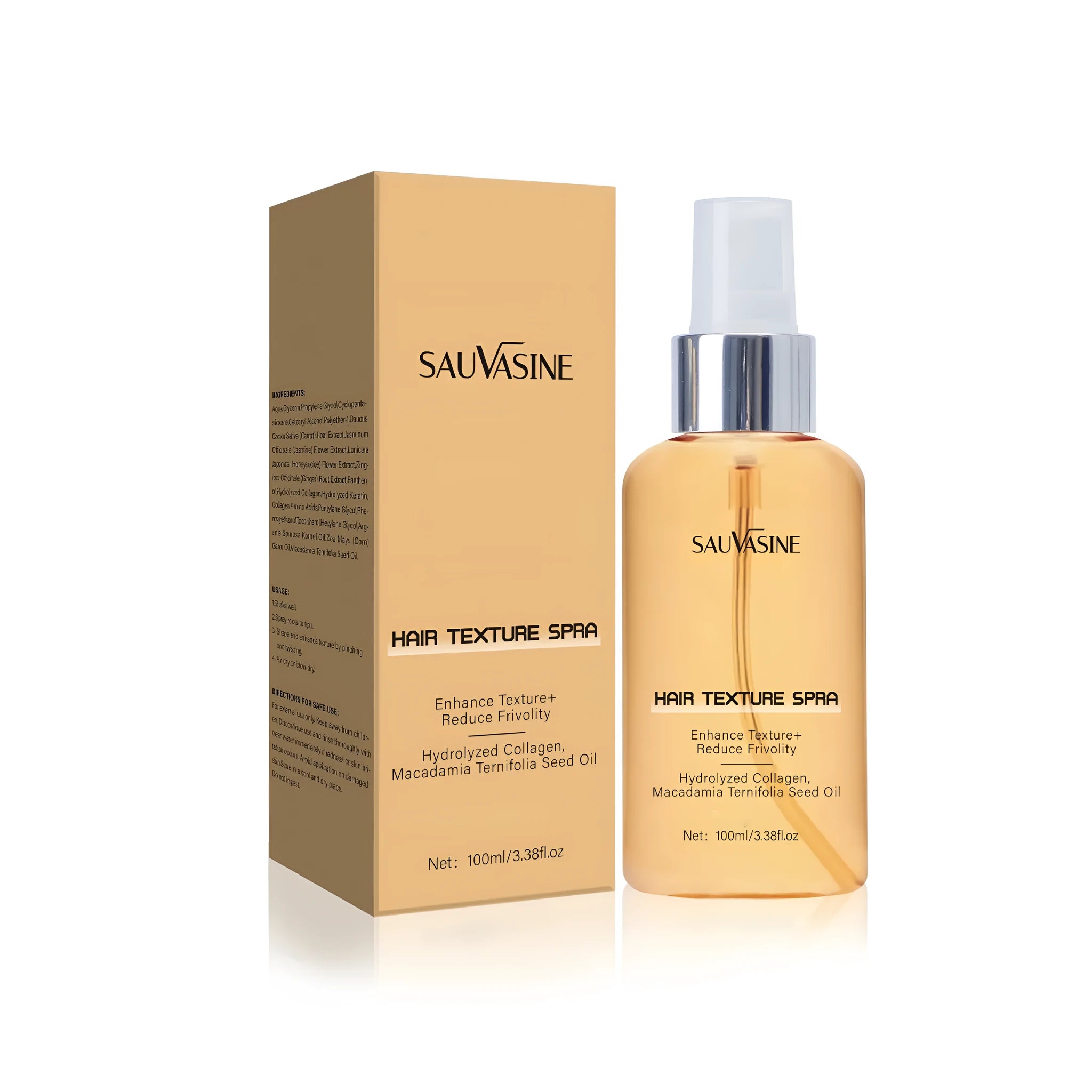 100 ml bottle of frizz reduction and scalp moisturising hair spray for normal hair