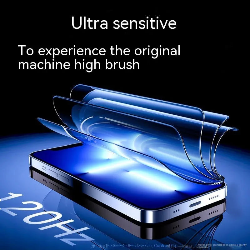 Tempered glass screen protector for iPhone with dust-free listening hole net and frosted finish
