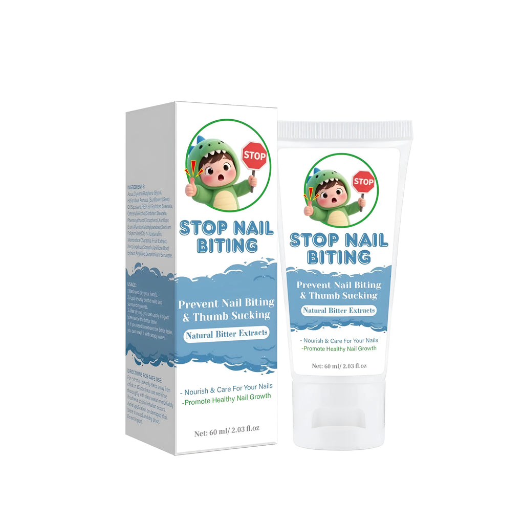 60ml nail neck cream bottle with pump dispenser in neutral packaging for anti-bite treatment