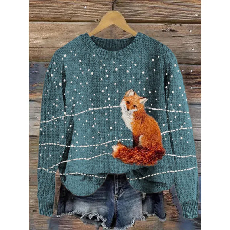 Little flower digital printed round neck sweater in polyester fibre available in multiple colours and sizes S to 4XL