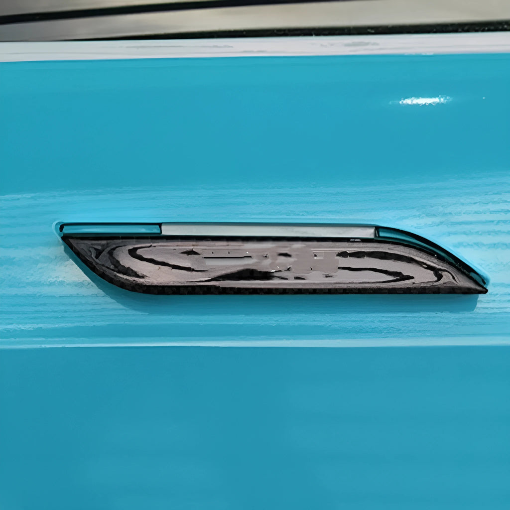 Four carbon fibre door handle protection stickers for Tesla Model S with anti-scratch surface