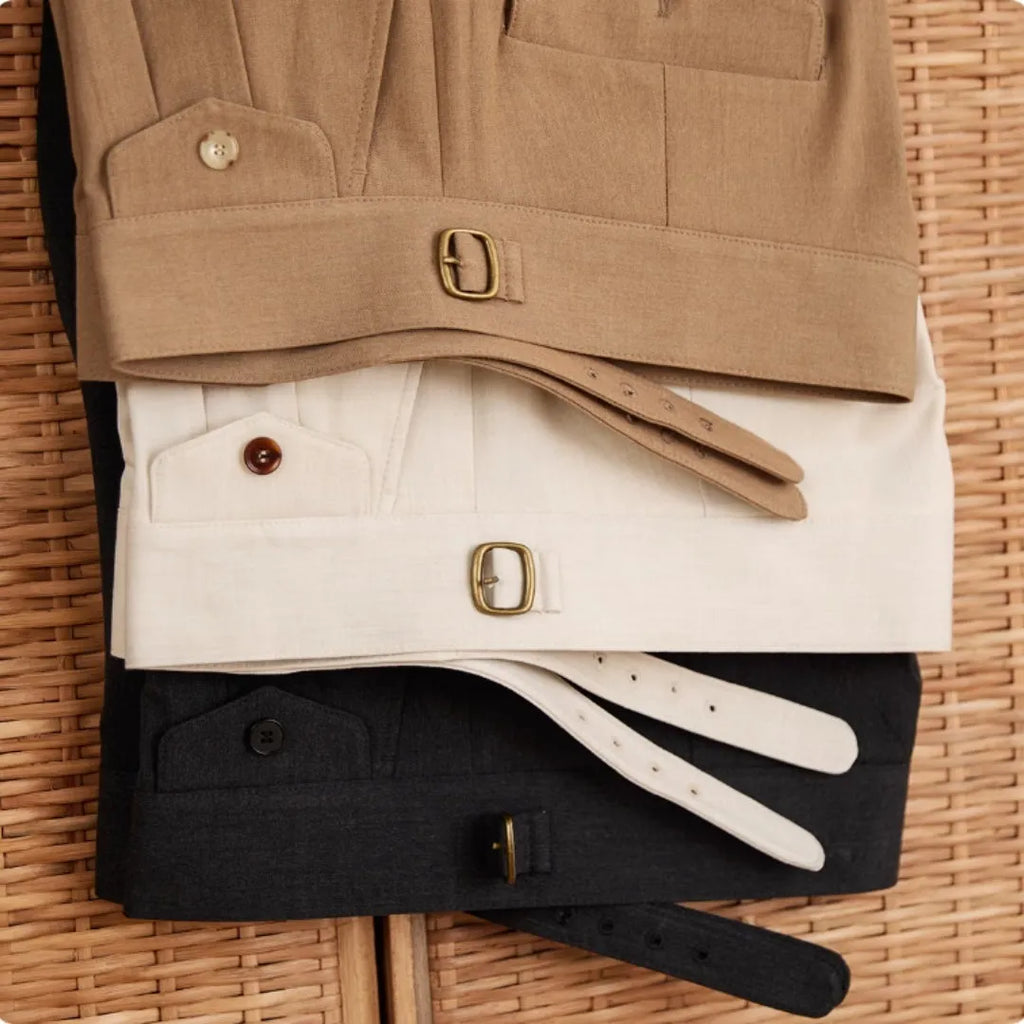 Men's slim fit straight leg business trousers in dark grey, made from wrinkle-resistant polyester fabric.