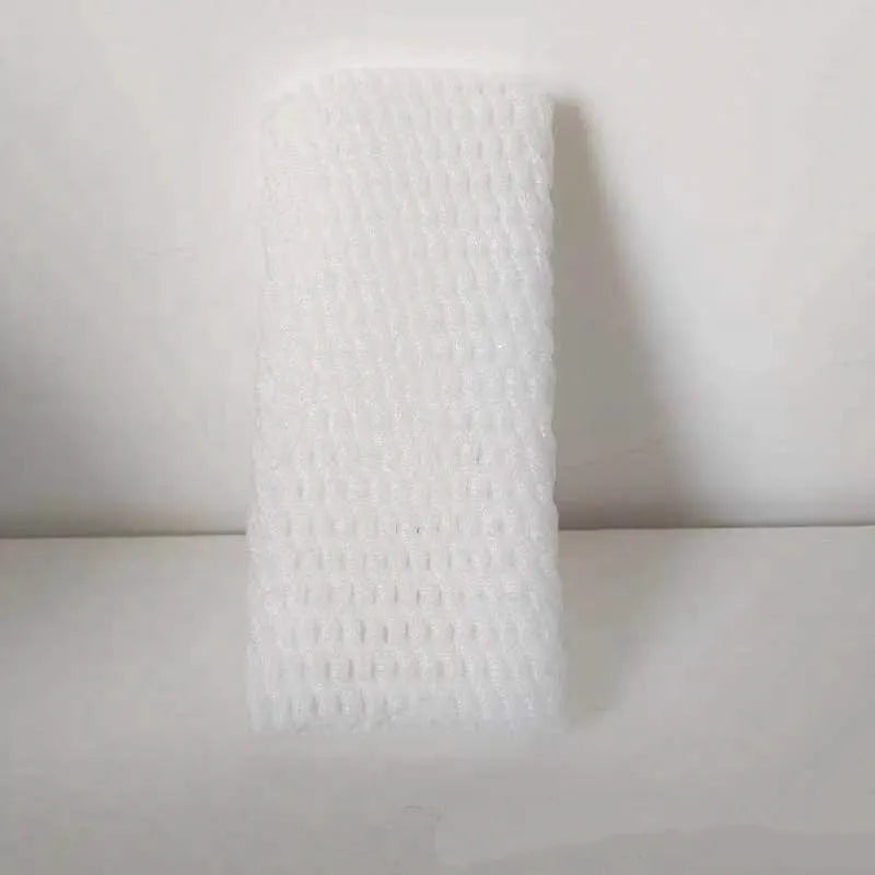 White foam fruit net cover protective case showing shockproof material and multiple size options