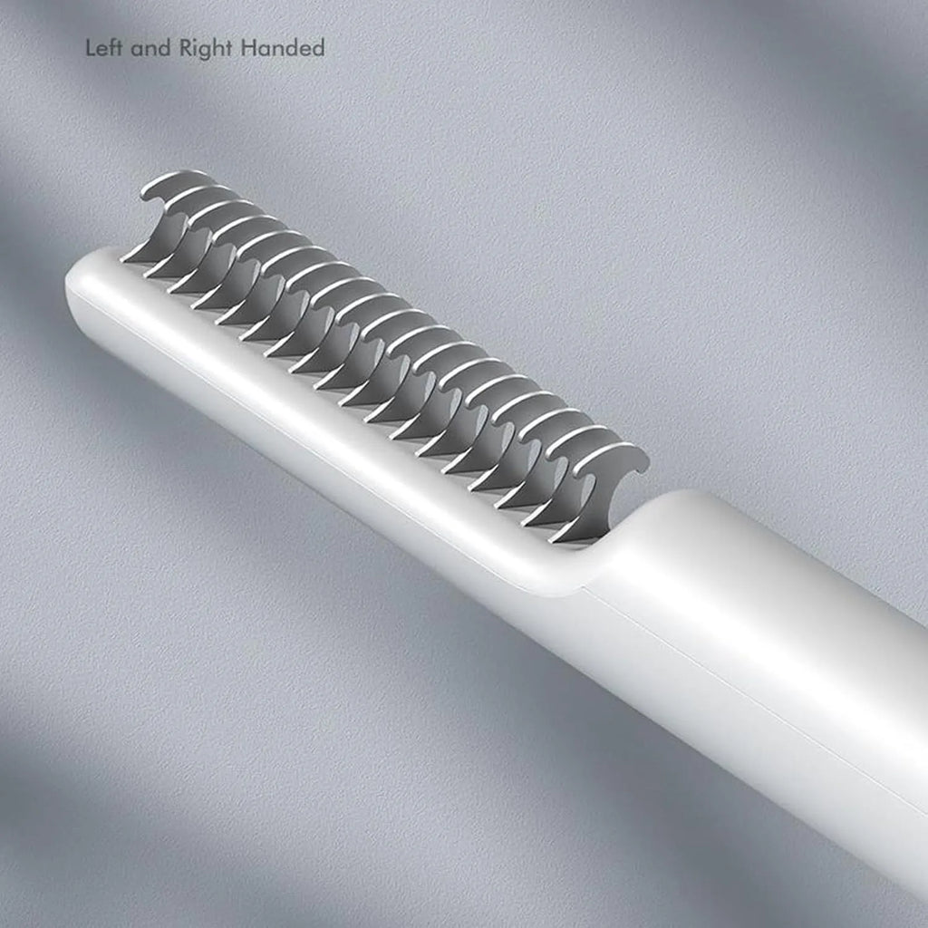 Stainless steel dematting comb with ergonomic handle for pet grooming