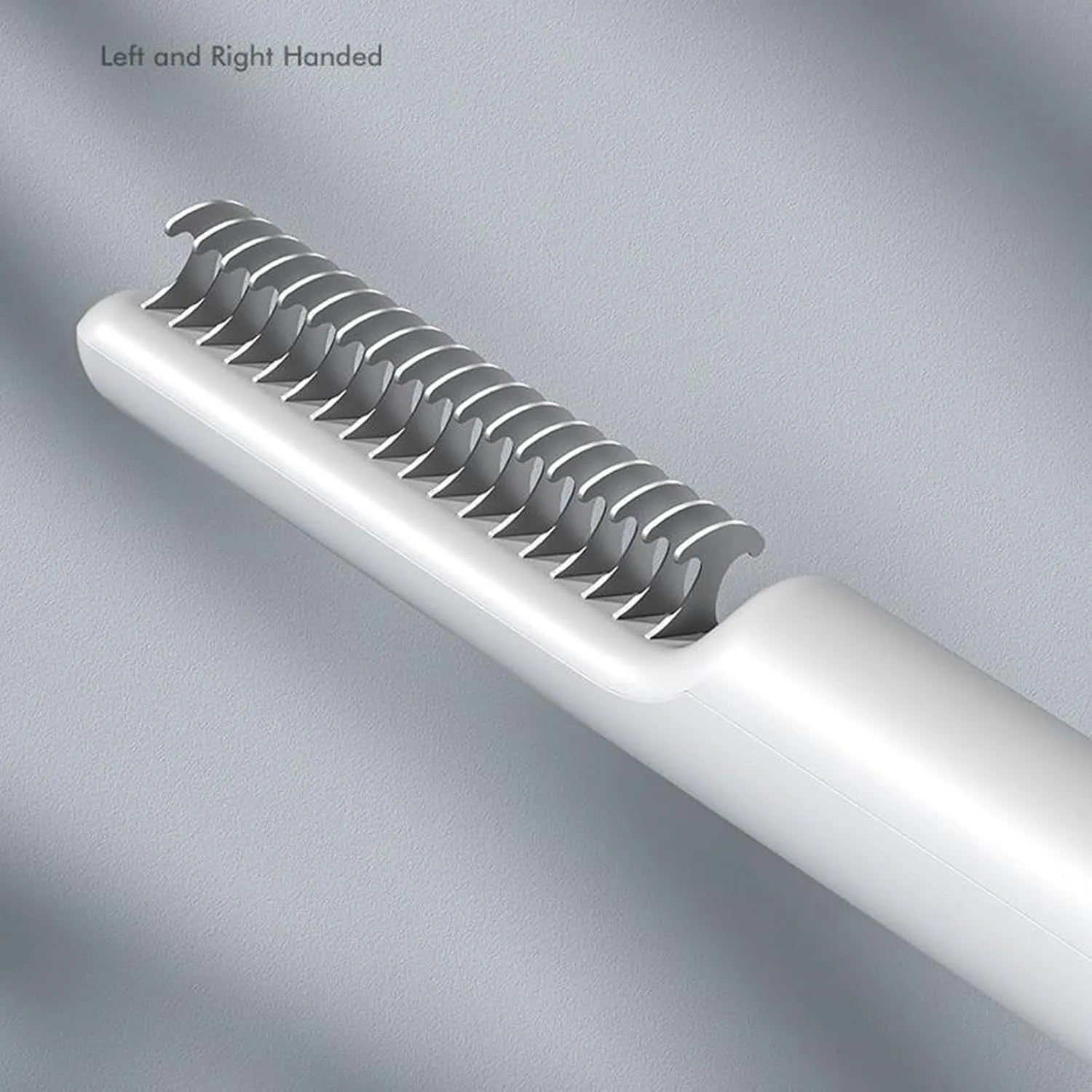 Stainless steel dematting comb with ergonomic handle for pet grooming
