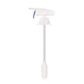 Manual beverage pumping device with blue handle and 32.5cm plastic straw for liquid transfer
