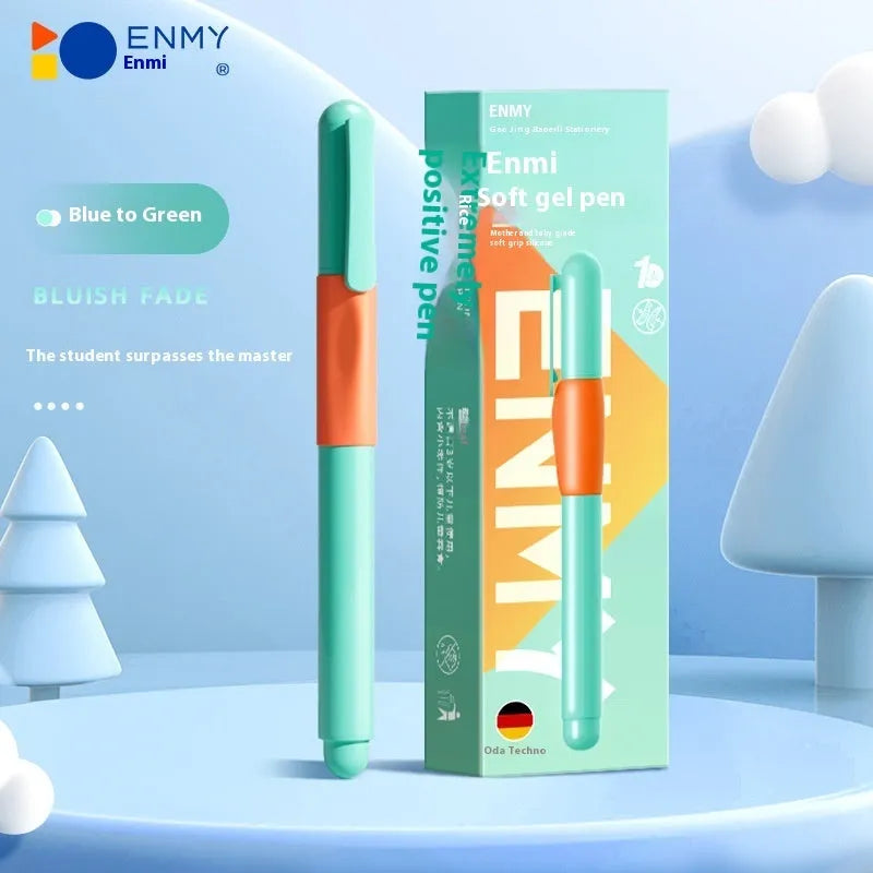 Boxed student posture correction pen in four colour options: blue, blue gradually green, smart purple, and vibrant orange