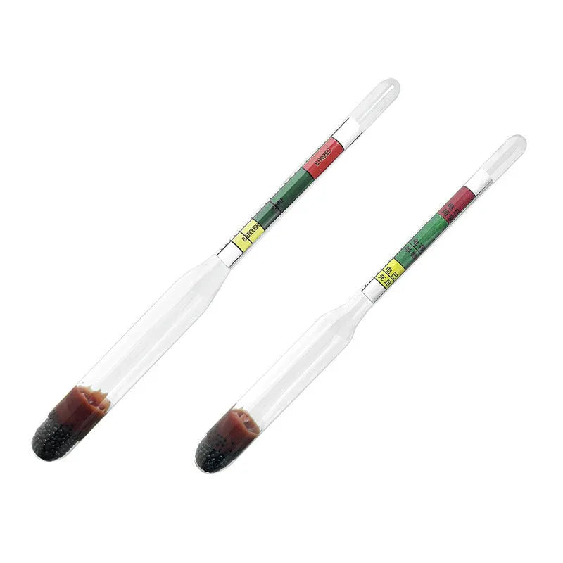 Glass electrohydraulic hydrometer for automobile battery electrolyte testing with suction-type design