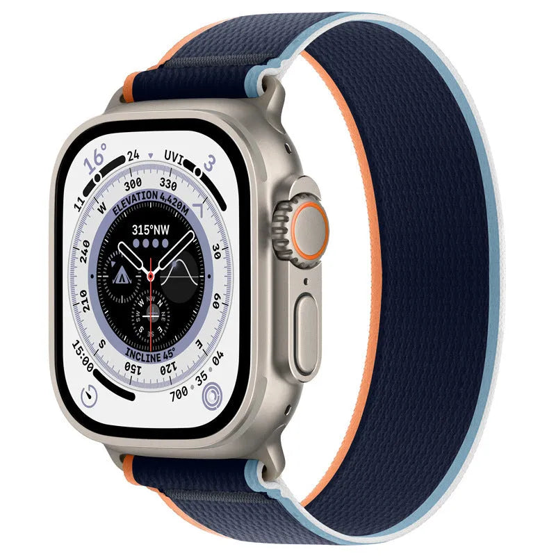 Integrated nylon single ring watchband for Apple Watch in various colours and sizes
