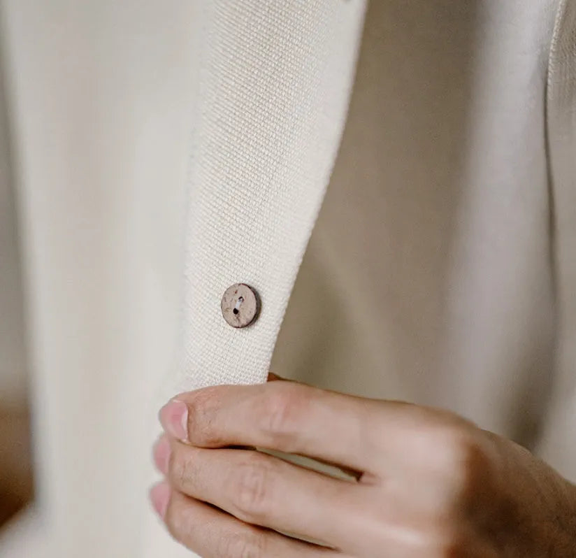 Light apricot men's Cuban collar shirt with a bamboo leaf and flower print