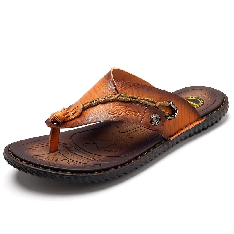 Men's black casual slippers with non-slip sole showing size range 38-47 options