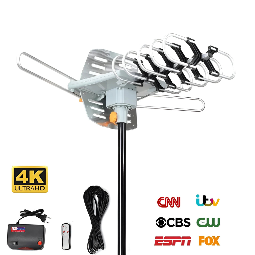 GR-1002 rotatable outdoor digital television antenna with high gain for UHF channels.