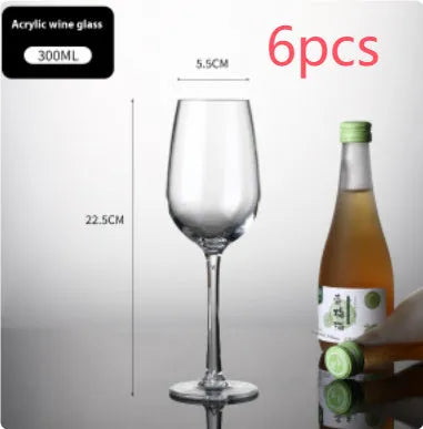 Acrylic wine glass in modern simple style with 300ml or 550ml capacity options