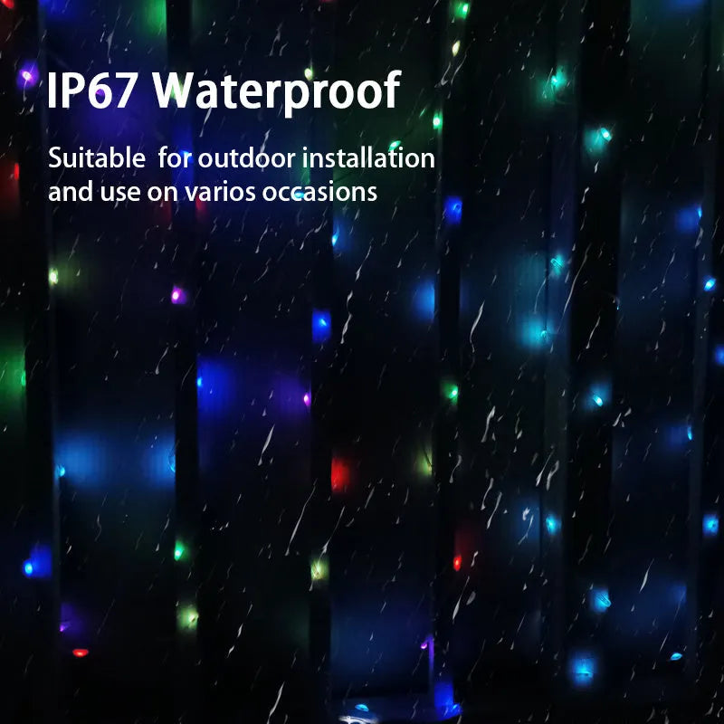 10-metre LED light string with 100 multi-colour lights for festival and party decoration