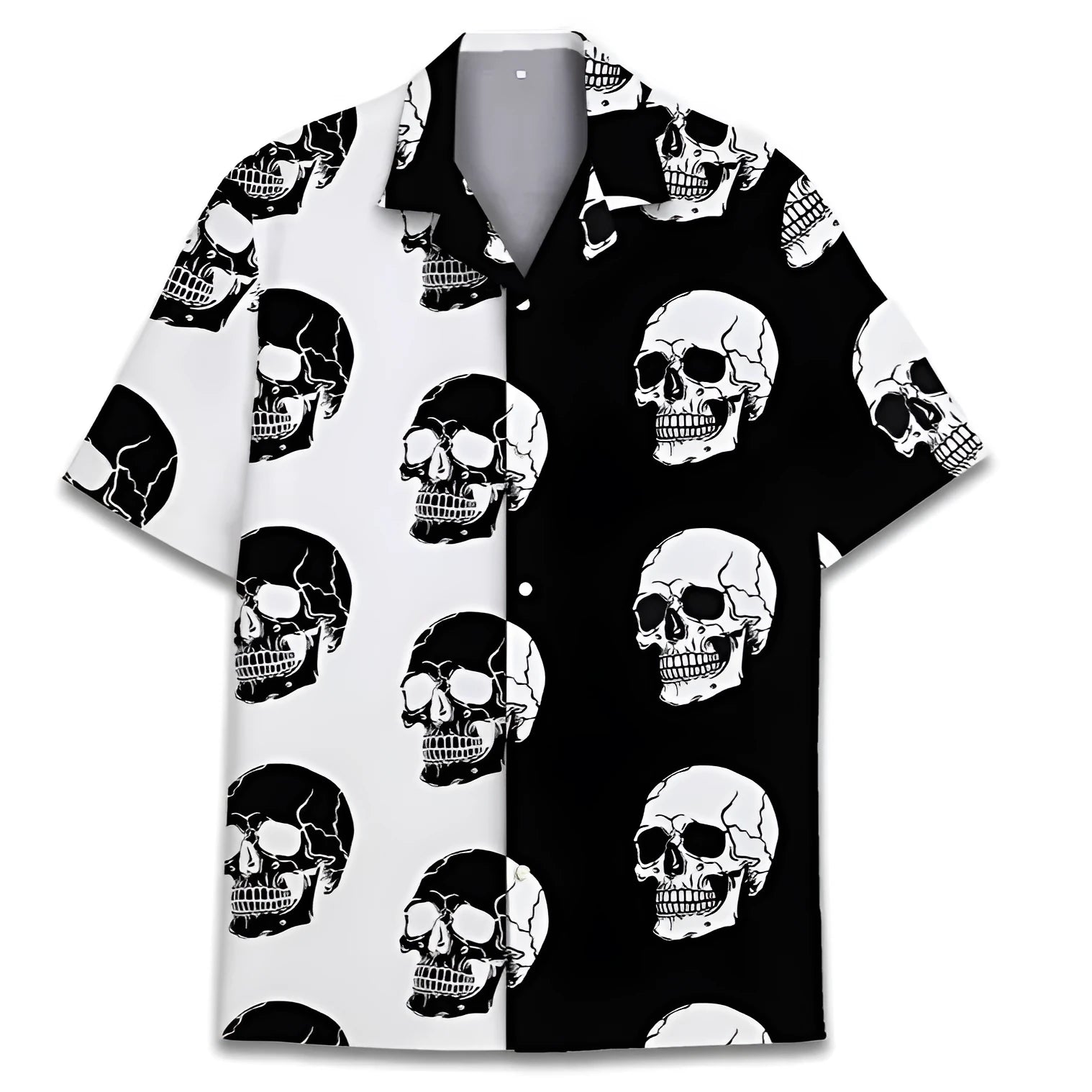 Men's Cuban collar Hawaiian shirt in polyester fabric with digital printing pattern