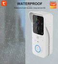 Black or white smart waterproof visual doorbell for remote home security