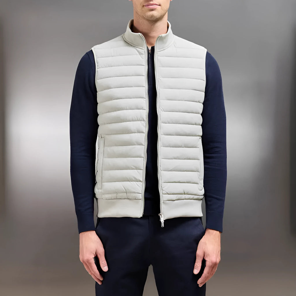 Corduroy down jacket vest stand collar men casual black navy blue light gray sizes L to XXXL