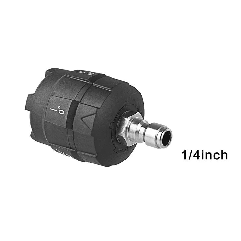 Five-in-one multifunction spray nozzle for high-pressure water guns with five spray pattern settings