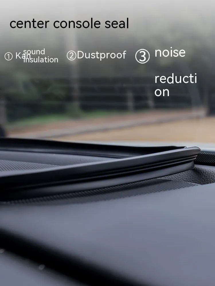 Mitsubishi Outlander dashboard soundproof seal strip made of black silicone, 1.6 metres long.