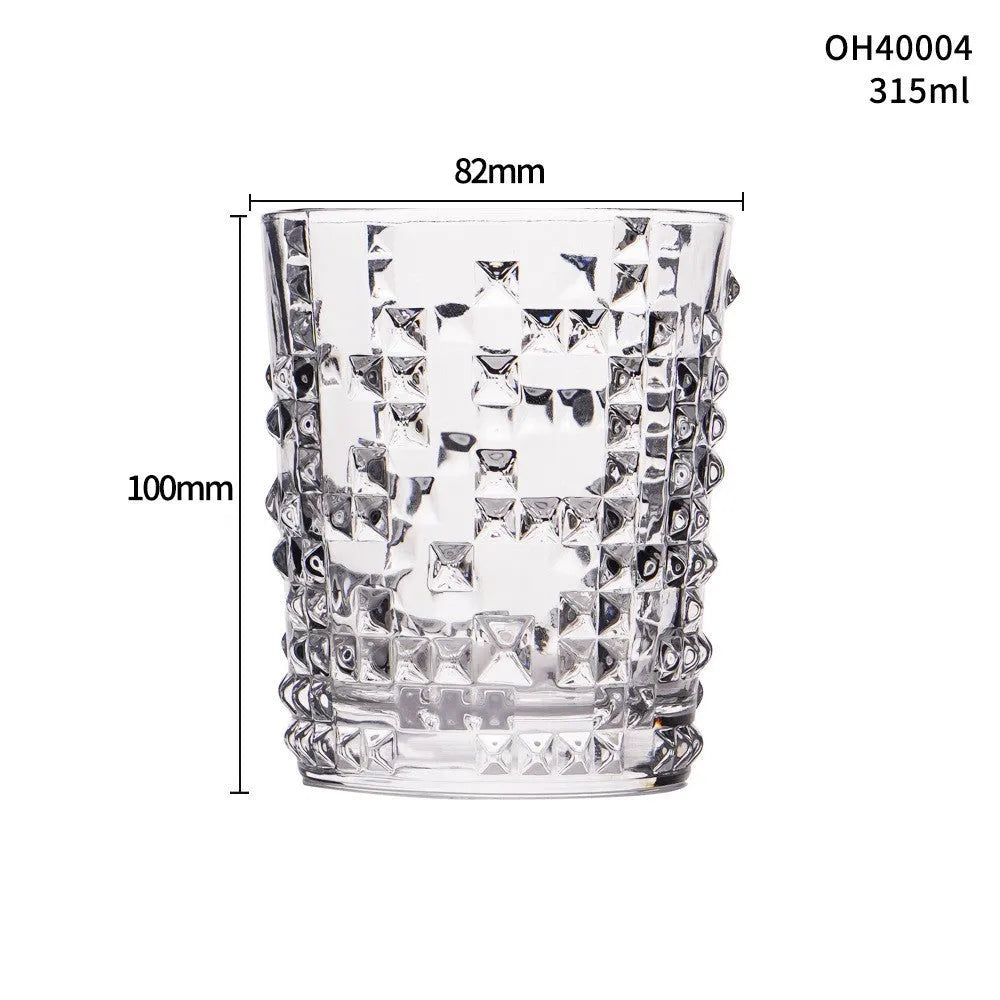 Crystal whiskey shot glass with thick bottom in one of ten colour style options