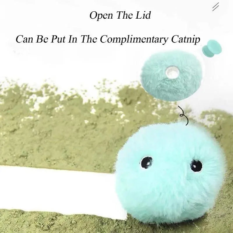 Interactive 55mm plastic pet toy ball in blue pink or yellow making animal sounds